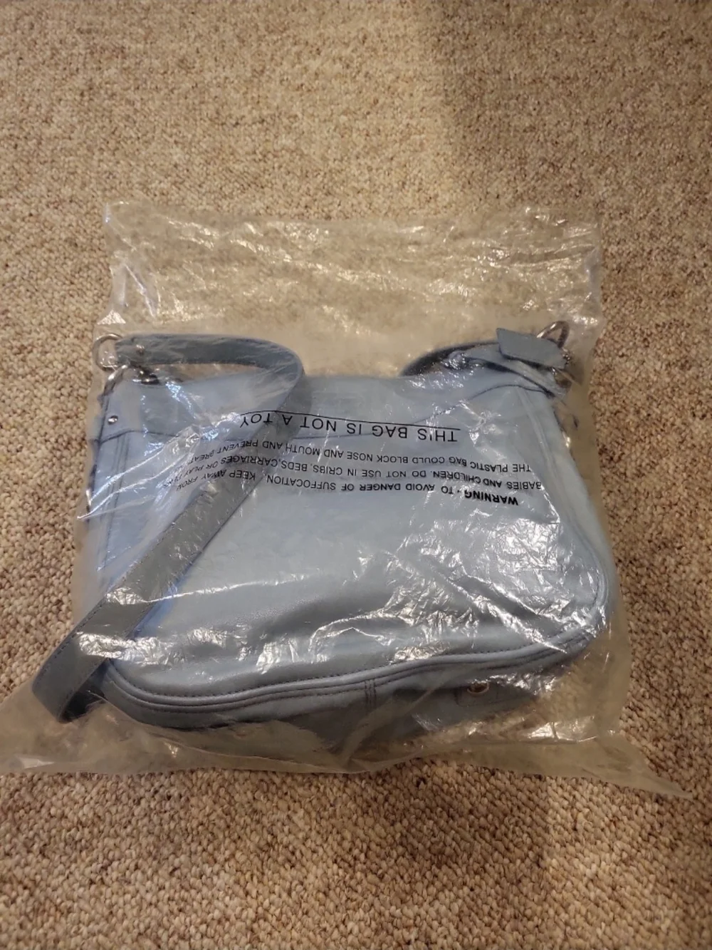 Coach Leather Shoulder Bag in Light Blue